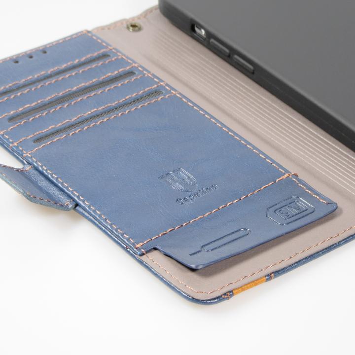 Immagine prodotto PhoneLook Etui cuir Flip Wallet en cuir véritable avec stripe design et compartiment à cartes (Apple iPhone 13 Pro)