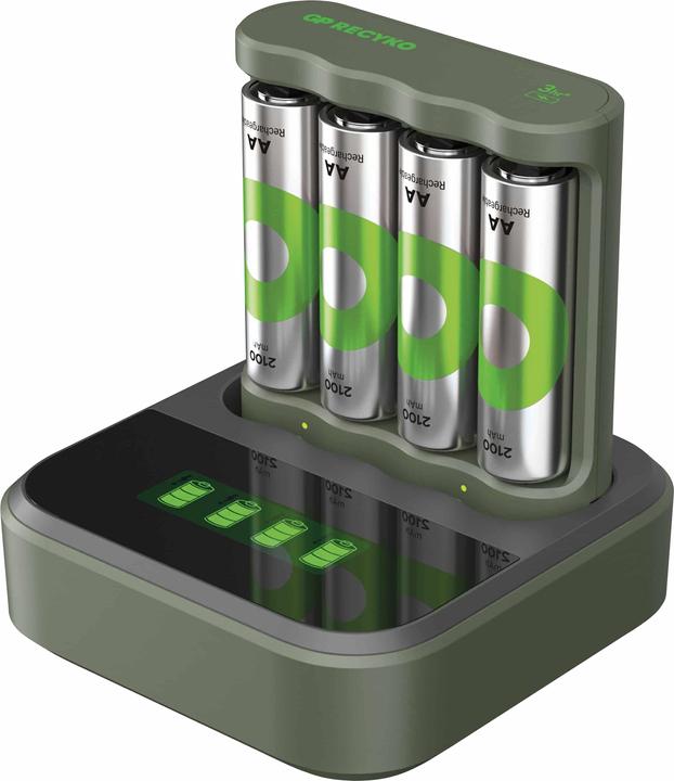 GP Batteries Battery Recharger (1 Stk., AA, 2100 mAh, Ladegerät inkl. Akku)