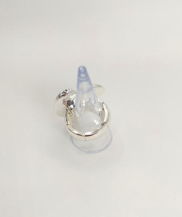 Actual product image Signé Signè ring ladies' ring silver-coloured grey elastic rhodium-plated One Size No.27 (18, 19, 20, 21)