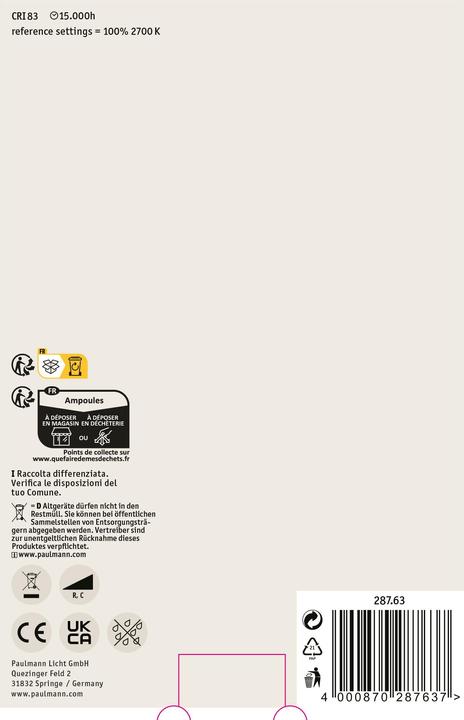 Produktbild Paulmann Globe Inner Shape (E27, 4 W, 300 lm, 1 x, G)