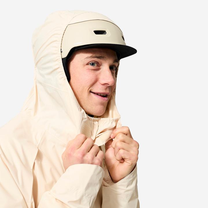 Produktbild Btwin Fahrrad Regenponcho City 540 Sichtbarkeit bei Nacht khaki/beige (XL)