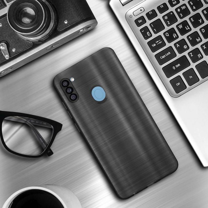 Actual product image Cadorabo Case for Samsung Galaxy A11 / M11 in TPU Brushed Camera Protector LM160 Style (Samsung Galaxy A11, Samsung Galaxy M11)