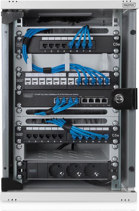 Immagine prodotto Digitus Custodia professionale a parete (9 HE, Portapacchi da 10 pollici)
