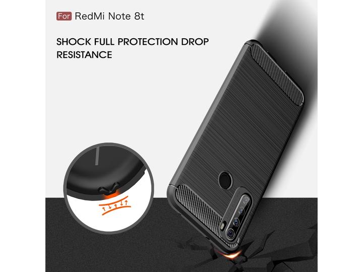 Actual product image Screenguard Xiaomi Redmi Note 8T Cover Carbon Brushed Soft TPU (Xiaomi Redmi Note 8T)