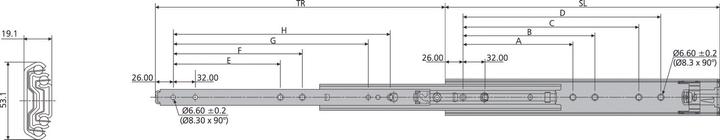 Produktbild Accuride Kugel-Überauszüge DZ5321SC