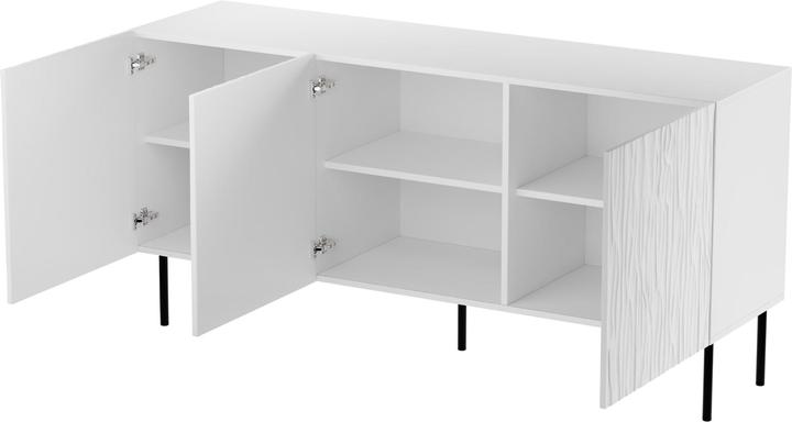 Actual product image Cama JUNGLE Chest 152x40.5x74.5 white matt + black legs (152 x 42 x 74.5 cm)