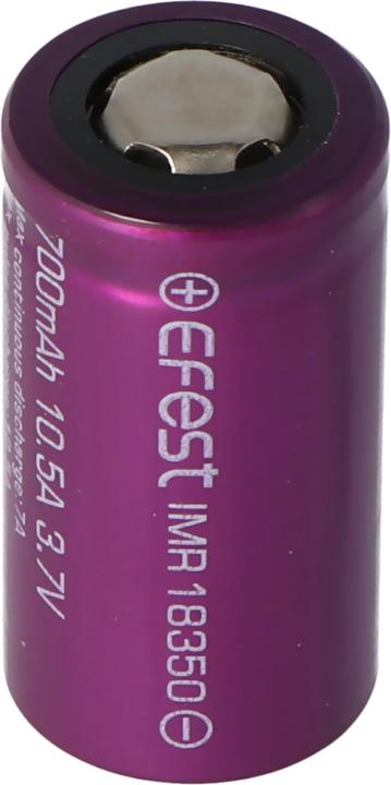 Produktbild Efest Akku Purple IMR18350 (Pluspol flach) (1 Stk., 18350, 700 mAh)