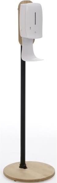 Actual product image Update Displays Disinfectant dispenser Vintage NoTouch oak wood/metal black