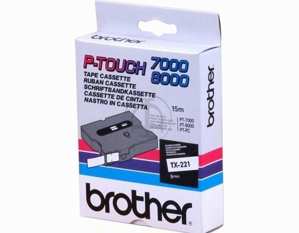 Actual product image Brother Tx-221 (0.90 cm, White, Black)