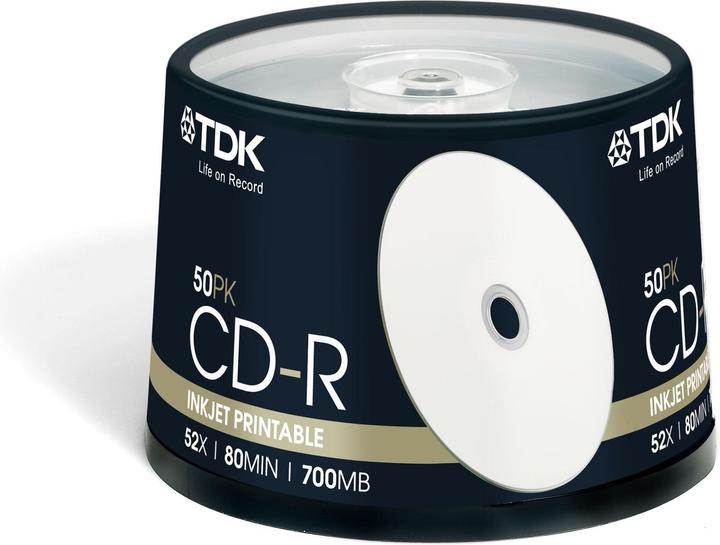 Produktbild CD-R, 700MB, 52x, bedruckbar, Spindel (0.70 GB)