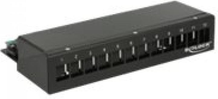 Image du produit Delock Panneau de brassage de bureau 12 ports, kit de rail DIN