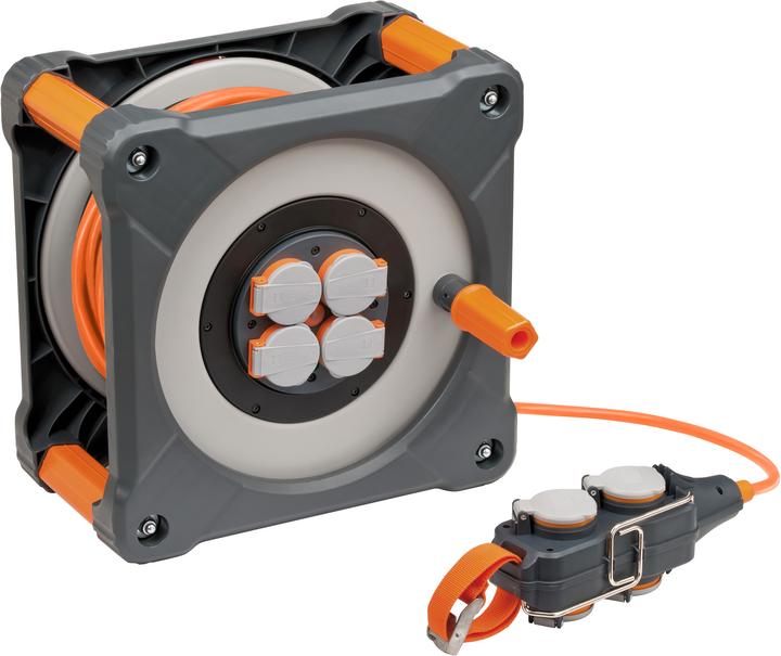 Produktbild Brennenstuhl professionalLINE Kabeltrommel mit Powerblock KC 3210 IP44 33+5m H07BQ-F3G2,5 (38 m, 2.50 mm²)