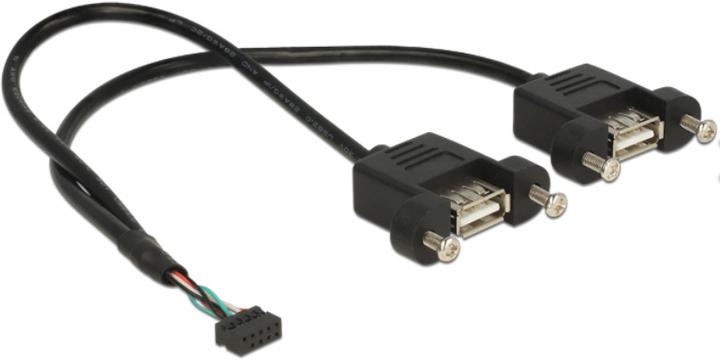 Actual product image Delock Pin USB 2.0/ 2 x USB 2.0 Type-A, 28 AWG, /s (0.25 m)