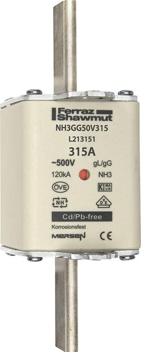 Actual product image Mersen 1B379.000000 NH3 315A gG L213151A 500V NH-fuse sfü live (Diazed fuse, 315 A)