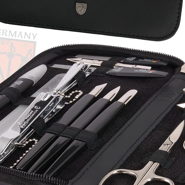 Produktbild Kellermann Germany Manikuereset Nagelset Cinisello 16tlg Echt Leder Schwarz