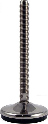 Rs Pro Verstellbarer Fuss M8 bis 300kg x 50mm, bis 10° neigbar / Gummi Edelstahl, Ø 40mm x 76mm (1 Stück)