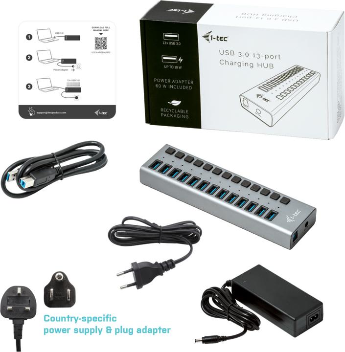 Actual product image i-tec U3CHARGEHUB13 (USB-B, 13 Ports)