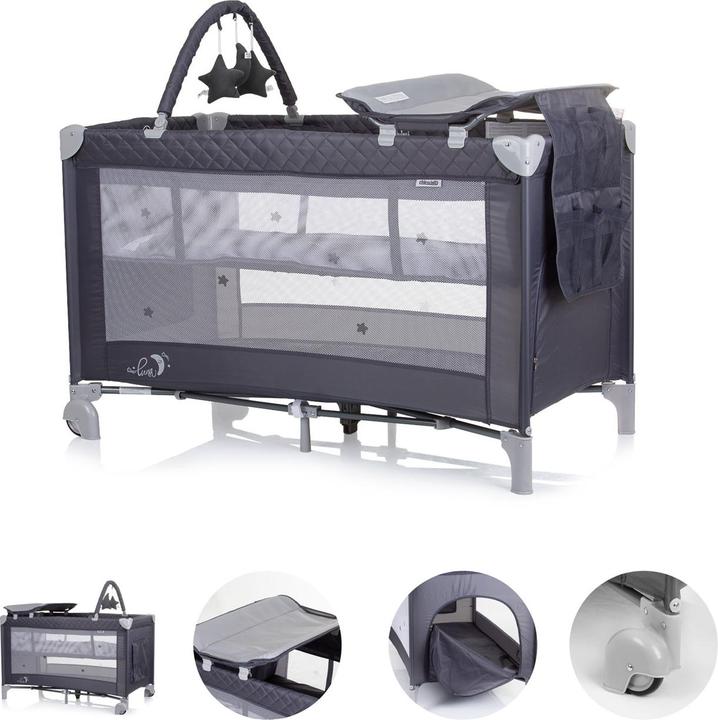 Actual product image Chipolino Travel cot Luna 2 levels