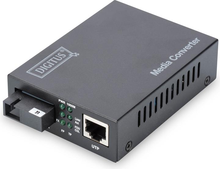 Immagine prodotto Digitus Media Converter Singlemode BiDi WDM Gigabit Ethernet Tx1550nm / Rx1310nm SC Socket fino a 20km
