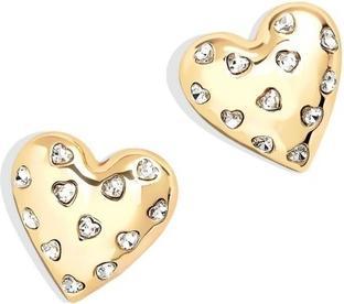 Liu Jo Gold-Plated Heart Earrings With Crystals Fashion Lj2762