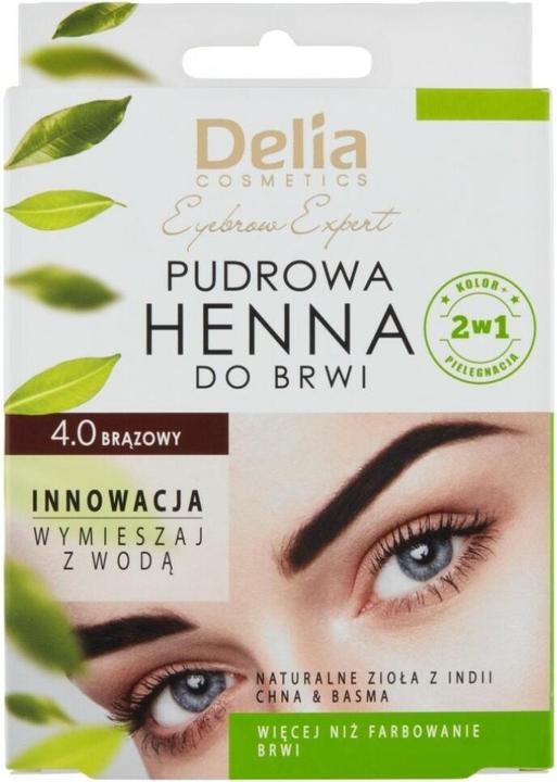 Delia Cosmetics Delia - Henna for eyebrows powder 4.0 Bronze 4g (4.0 Brown)