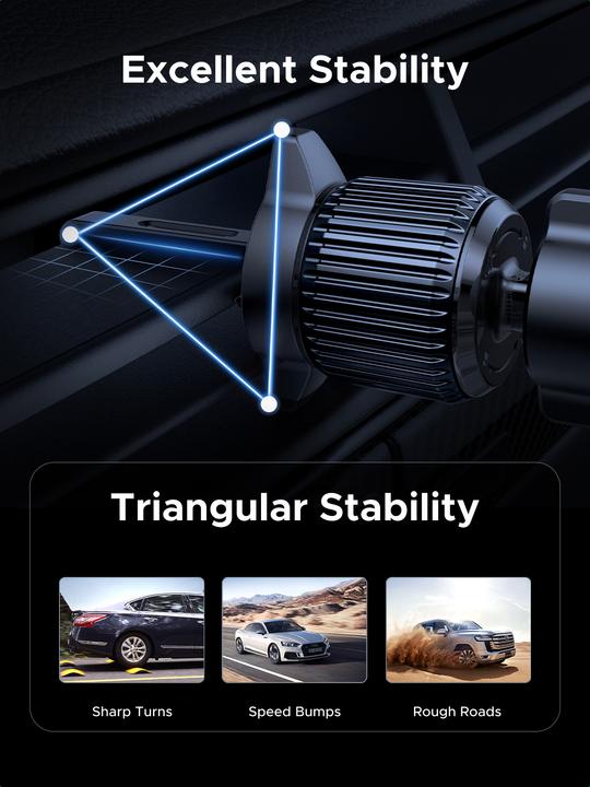 Actual product image Ugreen Magnetic Wireless Car Charger W708