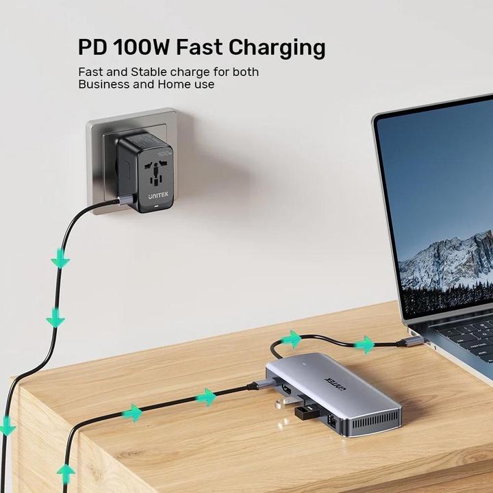 Immagine prodotto Unitek AKTYWNY HUB USB-C 10GBPS M.2 HDMI PD 100W (USB-C, 5 Porti)