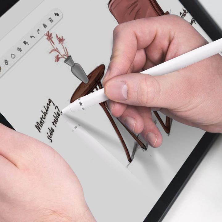 Immagine prodotto Avizar Penna per smartphone/tablet/PC touchscreen, punta fine, alluminio - Bianco