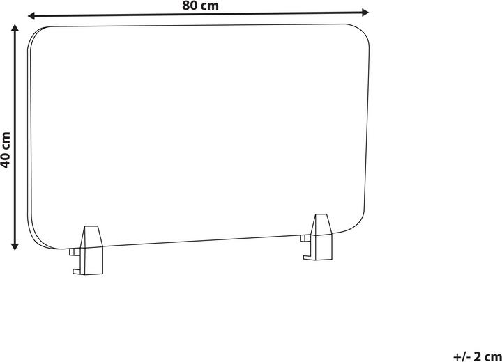 Immagine prodotto Beliani Divisorio per scrivania grigio chiaro 80 x 40 cm WALLY (80 x 40 cm)