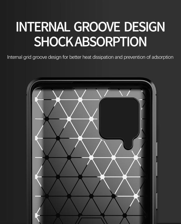 Produktbild Cadorabo TPU Ultra Slim carbon edelstahl Kombi Cover (Samsung Galaxy A42 5G)