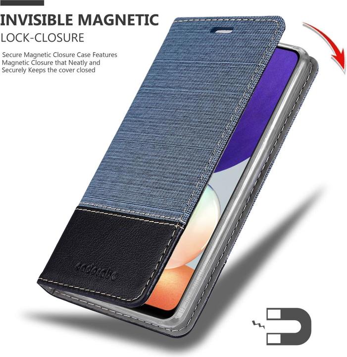 Produktbild Cadorabo Jeans Book Hülle (Samsung Galaxy M22, Samsung Galaxy A22, Samsung Galaxy A32)