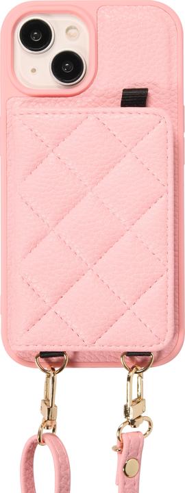 Image du produit PhoneLook Coque Cuir matelassé avec miroir et compartiment carte inclus grande lanière amovible (Apple iPhone 15)