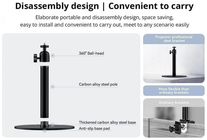 Actual product image Wanbo Pwe104 Professional Desk Stand For Projectors (Dining table)