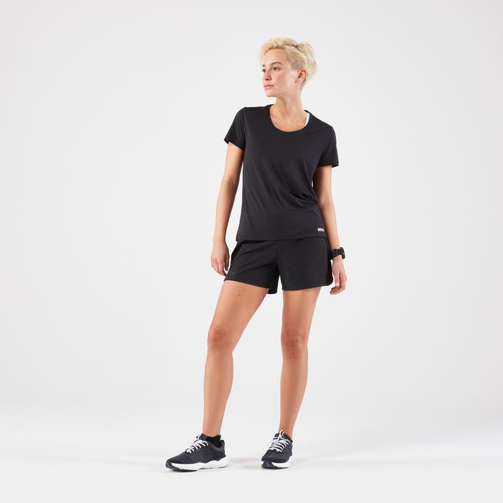 Actual product image Kalenji Women's breathable short-sleeved running shirt - Run 100 black (5XL)
