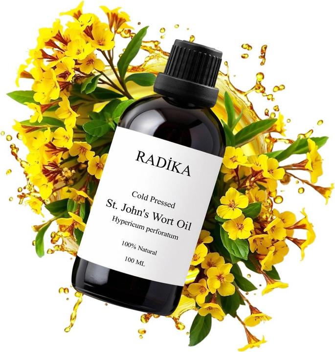 Produktbild Radika Johanniskrautöl, Johanniskrautöl, 100 % Rein, BIO, natürlich, 100 ml (Körperöl, 100 ml)