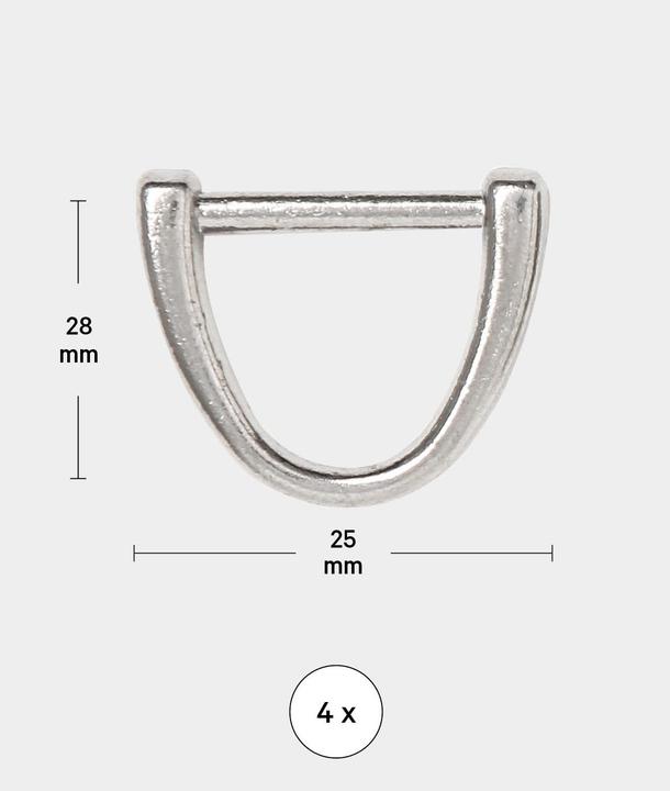 Produktbild Lalana Anhänger D-ring 28 x 25 mm, 4 Stück