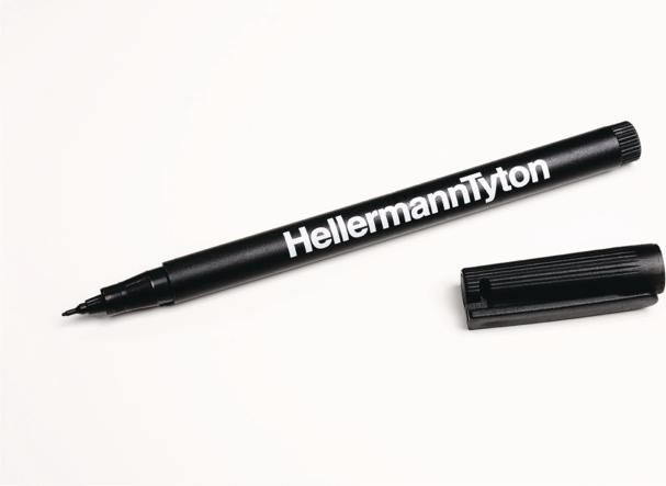 Produktbild HellermannTyton Markierstift 2er Set schwarz (Schwarz, 2 x)