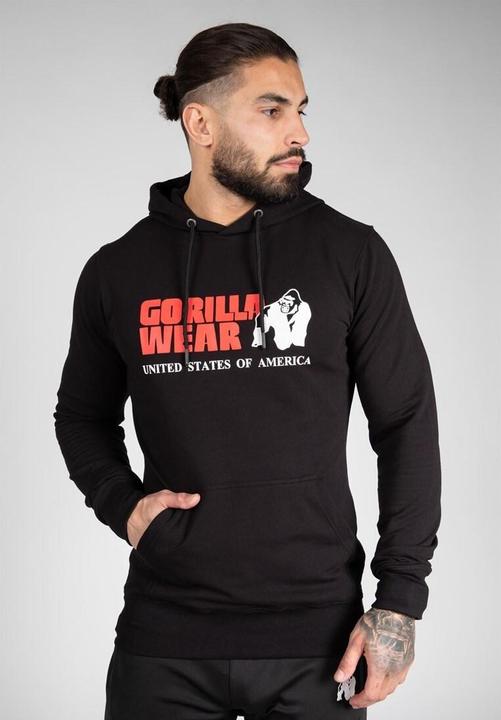 Immagine prodotto Gorilla Wear Felpa classica con cappuccio nera (S)