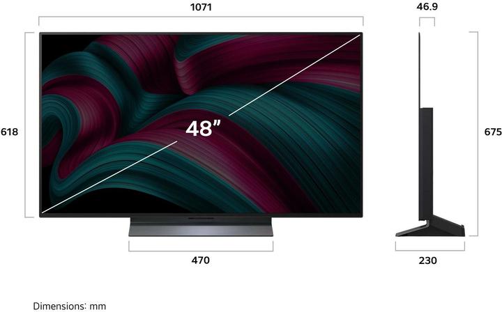 Actual product image LG TV 48C59 48, 3840 x 2160 (Ultra HD 4K), OLED (48", OLED, 2025)
