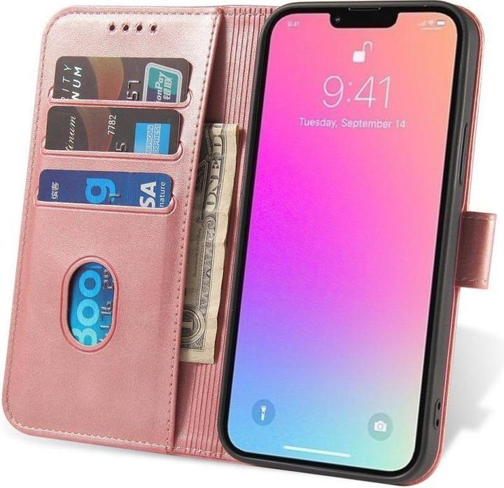 Actual product image Hurtel Magnet Case for Samsung Galaxy A34 5G Cover with Flip Wallet Stand Pink (Samsung Galaxy A34 5G)