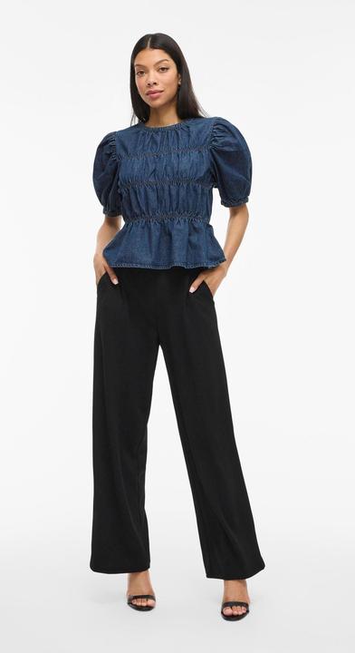 Produktbild Vila VIHEIDI Denim Oberteil mit kurzen Ärmeln (36)