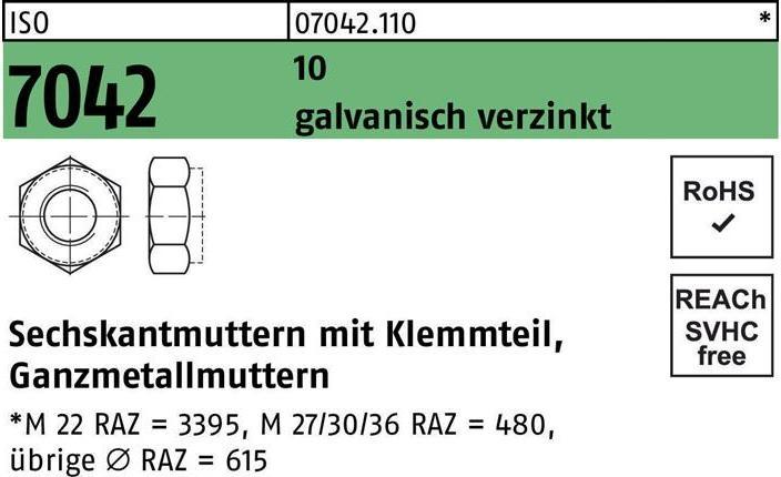 Actual product image ISO 7042 m.Klemmteil (M14)