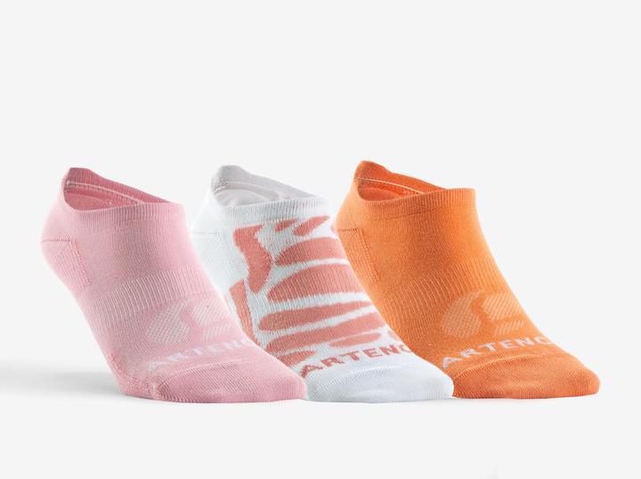 Actual product image Artengo Tennissocken RS160 Low 3er Pack orange/rosa Motive (39 - 42)