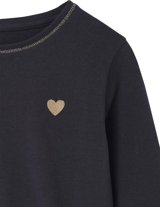 Produktbild Vertbaudet Mädchen Shirt mit Glitzerherz und Recycling-Baumwolle BASIC (140)