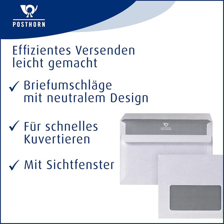 Produktbild Eurokuvert Briefumschläge C6 mit Sichtfenster (1000 Stück) (C6, 1000 x)