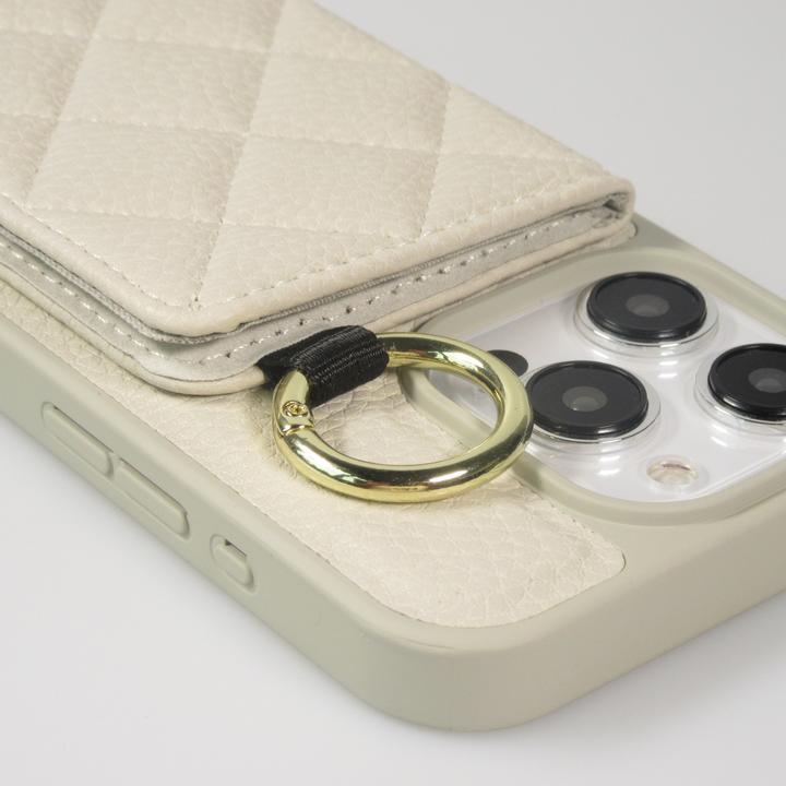 Image du produit PhoneLook Coque Cuir matelassé avec miroir et compartiment carte inclus grande lanière amovible (Apple iPhone 15 Pro Max)
