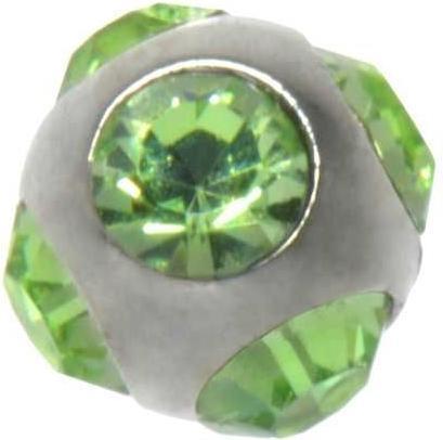 Bijouteria 1.2mm Piercing-Kugel (Chirurgenstahl 316L, Kristall)