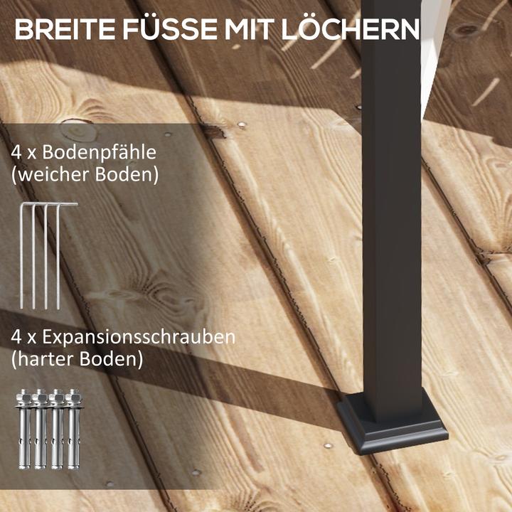 Image du produit Outsunny Pergola avec un toit en toile rétractable (297 cm, 297 cm)
