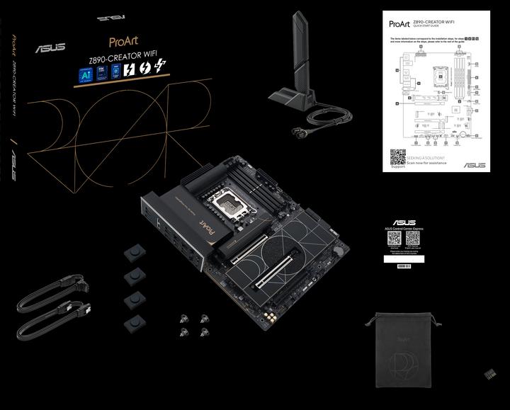 Actual product image ASUS MB PROART Z890-CREATOR WIFI (Intel,LGA1851,DDR5,ATX) (LGA 1851, Intel Z890, ATX)