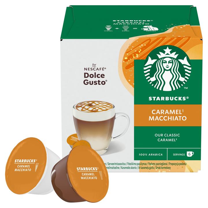 Actual product image Starbucks Caramel Macchiato by Nescafé Dolce Gusto (6 x Port.)